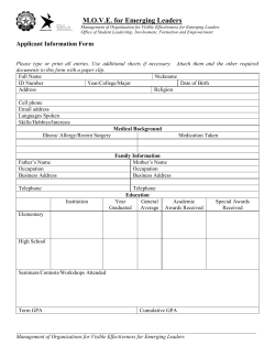 MOVE for Emerging Leaders