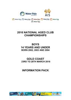 Information Pack - Water Polo Australia