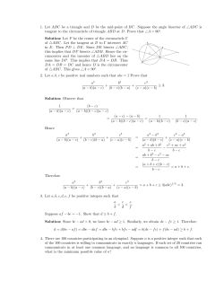 1. Let ABC be a triangle and D be the mid