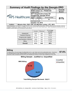 Sum mmary y of Au udit Fin ndings s by the e Geor