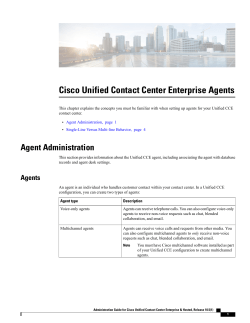 Cisco Unified Contact Center Enterprise Agents