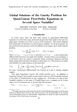 Global solutions of the cauchy problem for quasilinear