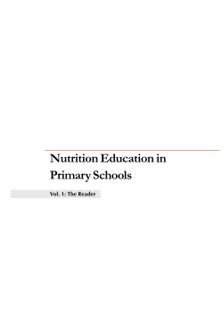 Nutrition Education in Primary Schools