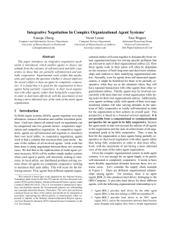 Integrative Negotiation In Complex Organizational Agent Systems