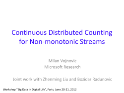 Continuous Distributed Counting for Non-monotonic Streams