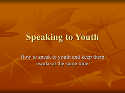 Speaking to Youth