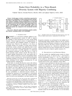 Packet Error Probability in a Three