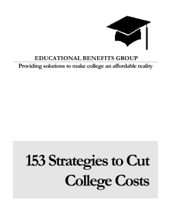 153 Strategies to Cut College Costs
