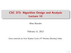 CSC 373: Algorithm Design and Analysis Lecture 14