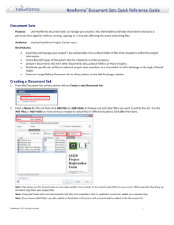 Creating a Document Set