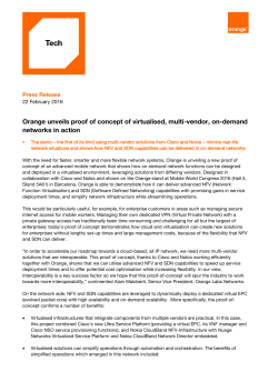 Orange unveils proof of concept of virtualised, multi