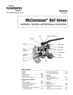 McCannaseal Ball Valves - Inland Valve Corporation