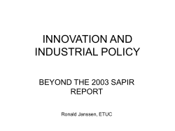 innovation and industrial policy