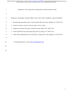 Comparison of one-stage and two-stage genome-wide