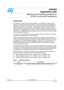 Migration and compatibility guidelines for STM32 microcontroller