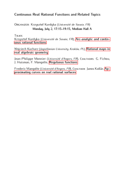 Continuous Real Rational Functions and Related Topics