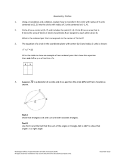 High School Cluster Quiz Circles - Office of Superintendent of Public