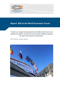 B20 at WEF 2017 Report