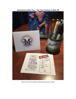 Hackmatack Author Tour &ndash; Day Two Continues in Bath, NB