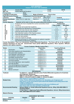 Partial Differential Equations