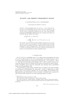 be a probability space. P is called perfect