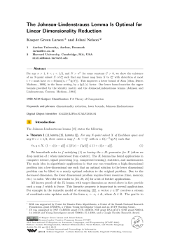 The Johnson-Lindenstrauss Lemma Is Optimal for Linear