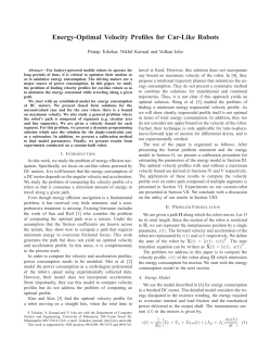 Energy-Optimal Velocity Profiles for Car-Like Robots