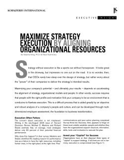 MAXIMIZE STRATEGY EXECUTION BY ALIGNING - IT-SMC