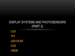 Thin Film Transistors (TFT)