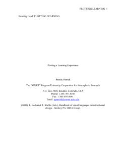 PLOTTING LEARNING - COMET Program