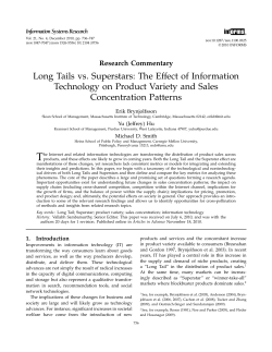 Long Tails vs. Superstars: The Effect of Information Technology on