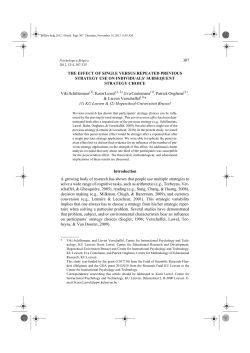 307 THE EFFECT OF SINGLE VERSUS REPEATED