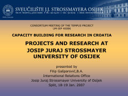 capacity building for research in croatia projects and research at