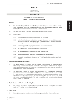 BWF regulations