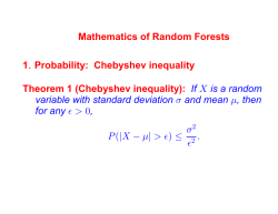 Mathematics of Random Forests 1 Probability