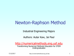 Newton-Raphson Method Nonlinear Equations