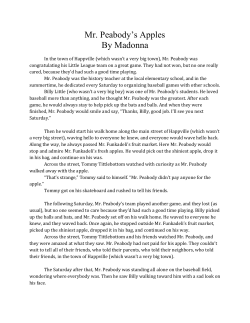 Mr. Peabody`s Apples By Madonna In the town of Happville (which