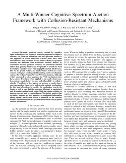 A Multi-Winner Cognitive Spectrum Auction Framework