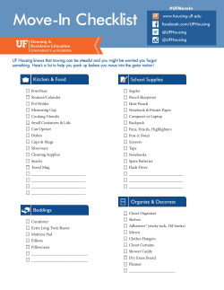Move-In Checklist