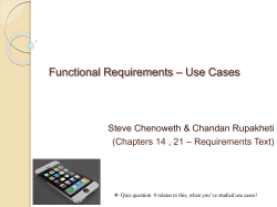 Functional Requirements &ndash; Use Cases - Rose