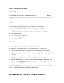 Real Estate Assistant/Transaction Coordinator