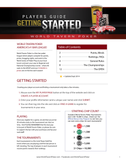 players guide - World Tavern Poker