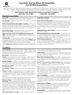 Junior Tour of Northern California tournament play is governed by