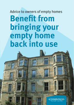 Benefit from bringing your empty home back into use