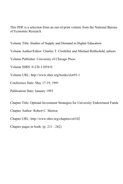 Optimal Investment Strategies for University Endowment Funds