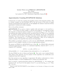 Approximately Counting KNAPSACK Solutions