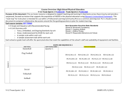 Course Overview: High School Physical Education 9