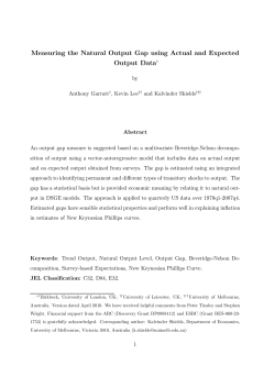 Measuring the Natural Output Gap using Actual and Expected