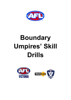 Boundary Umpires` Skill Drills