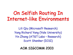 On Selfish Routing In Internet-Like Evironments